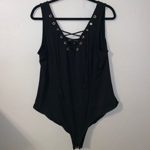 Sexy lace-up bodysuit